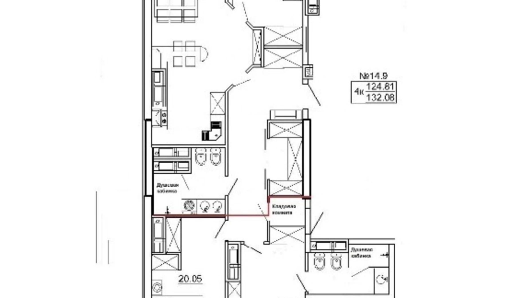 Продается 4-комнатная квартира 132 кв. м в Одессе, пер. Кордонный, 2/2