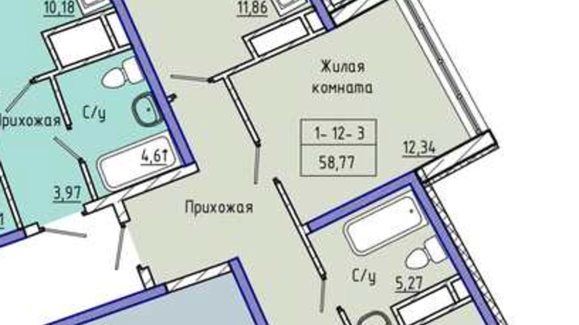 Продается 2-комнатная квартира 60 кв. м в Одессе, ул. Каманина - фото 2