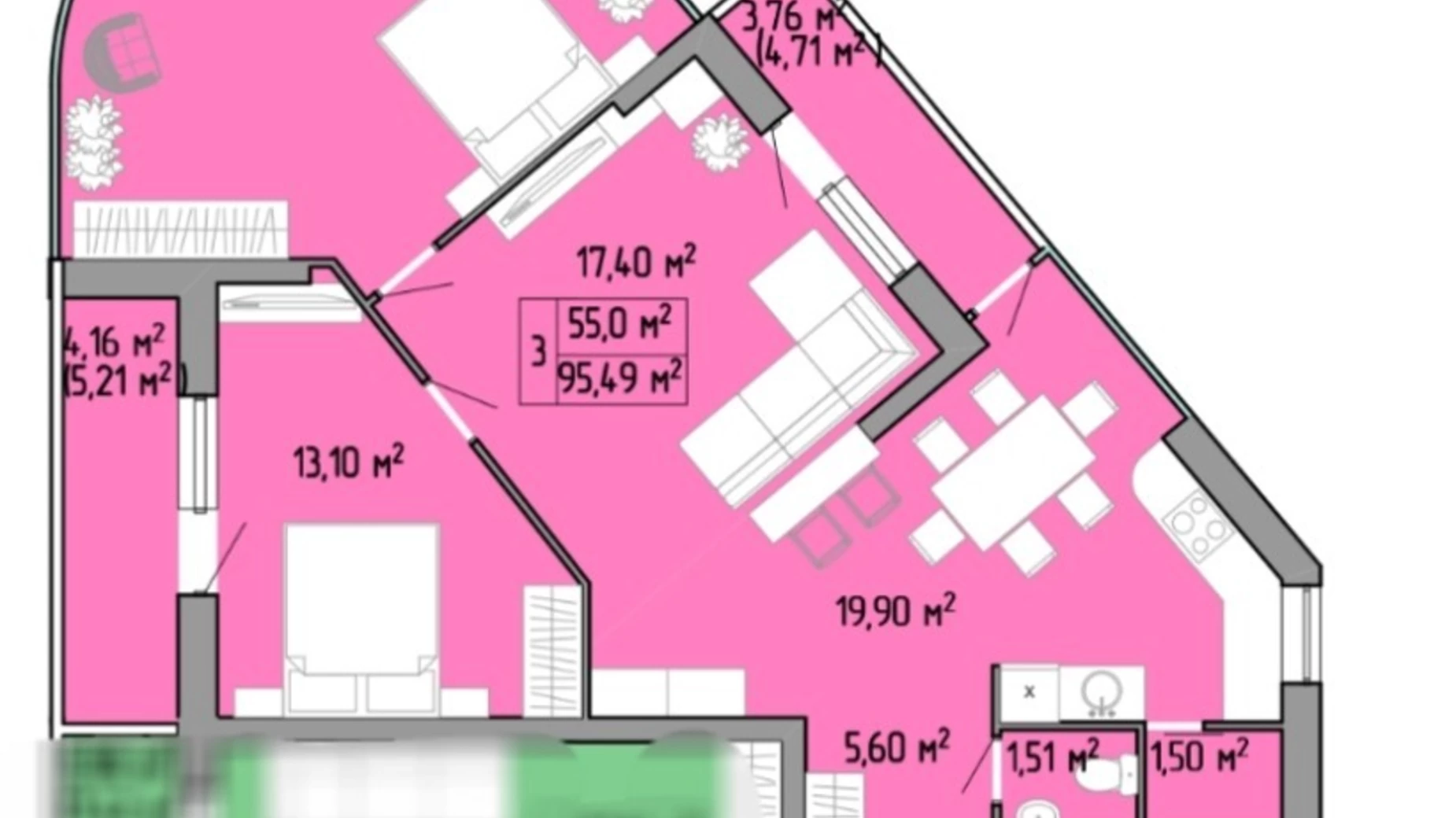 Продается 3-комнатная квартира 95 кв. м в Одессе, ул. Пишоновская