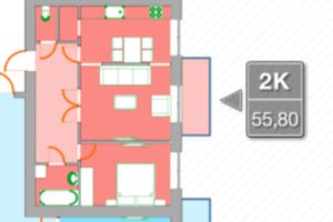 Продається 2-кімнатна квартира 56 кв. м у Івано-Франківську