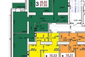 Продается 3-комнатная квартира 92 кв. м в Житомире