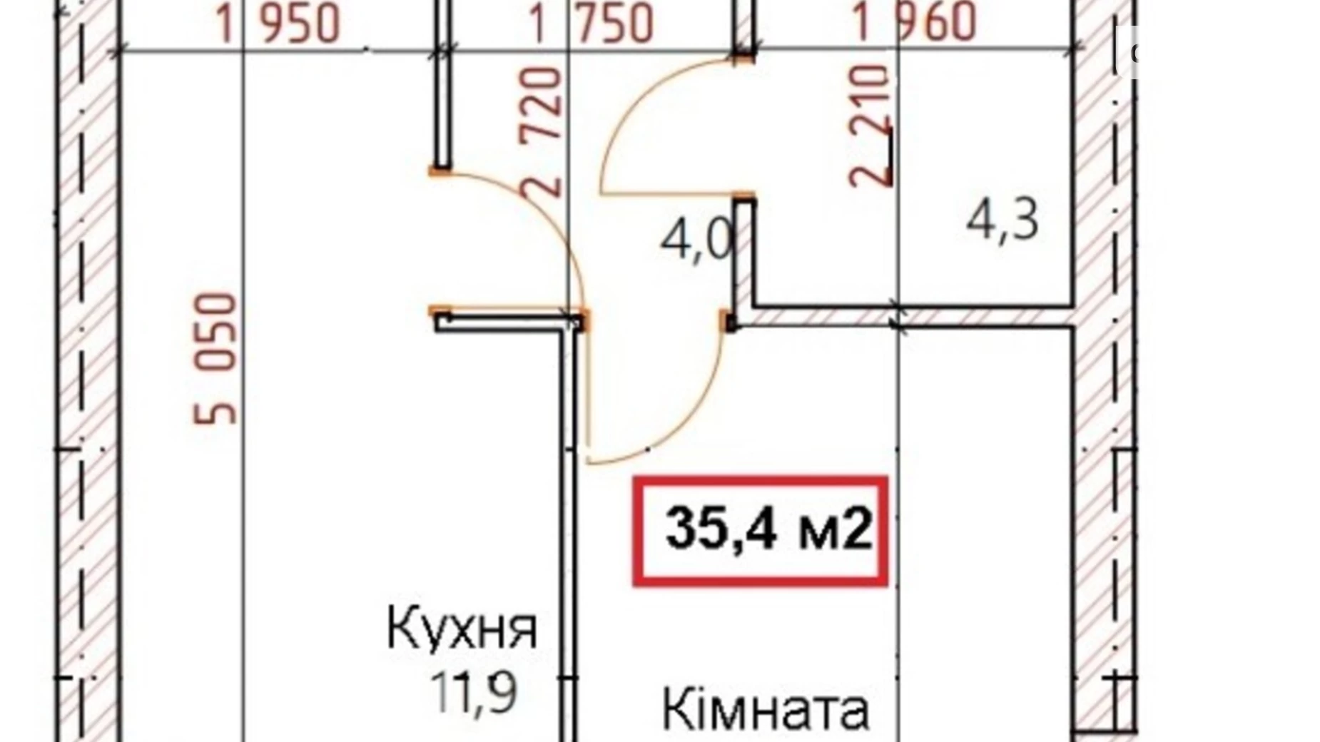 Продається 1-кімнатна квартира 35 кв. м у Ірпені, вул. Довженка(Гайдара), 12