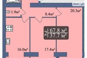 Продается 2-комнатная квартира 67.8 кв. м в Чернигове