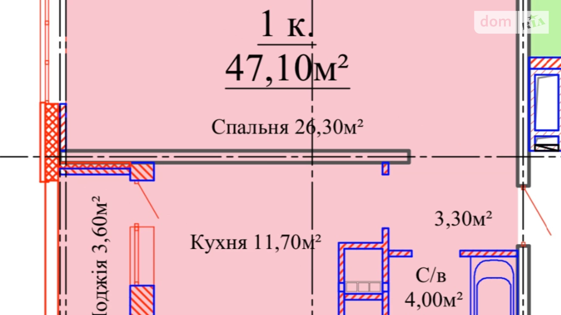 Продається 1-кімнатна квартира 50 кв. м у Одесі, вул. Варненська, 27А