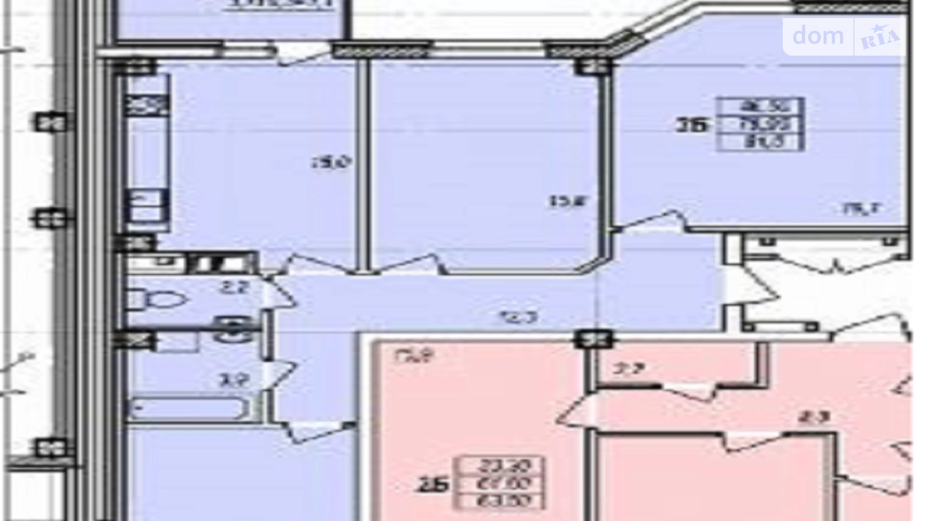 Продається 3-кімнатна квартира 81 кв. м у Одесі, вул. Люстдорфська дорога