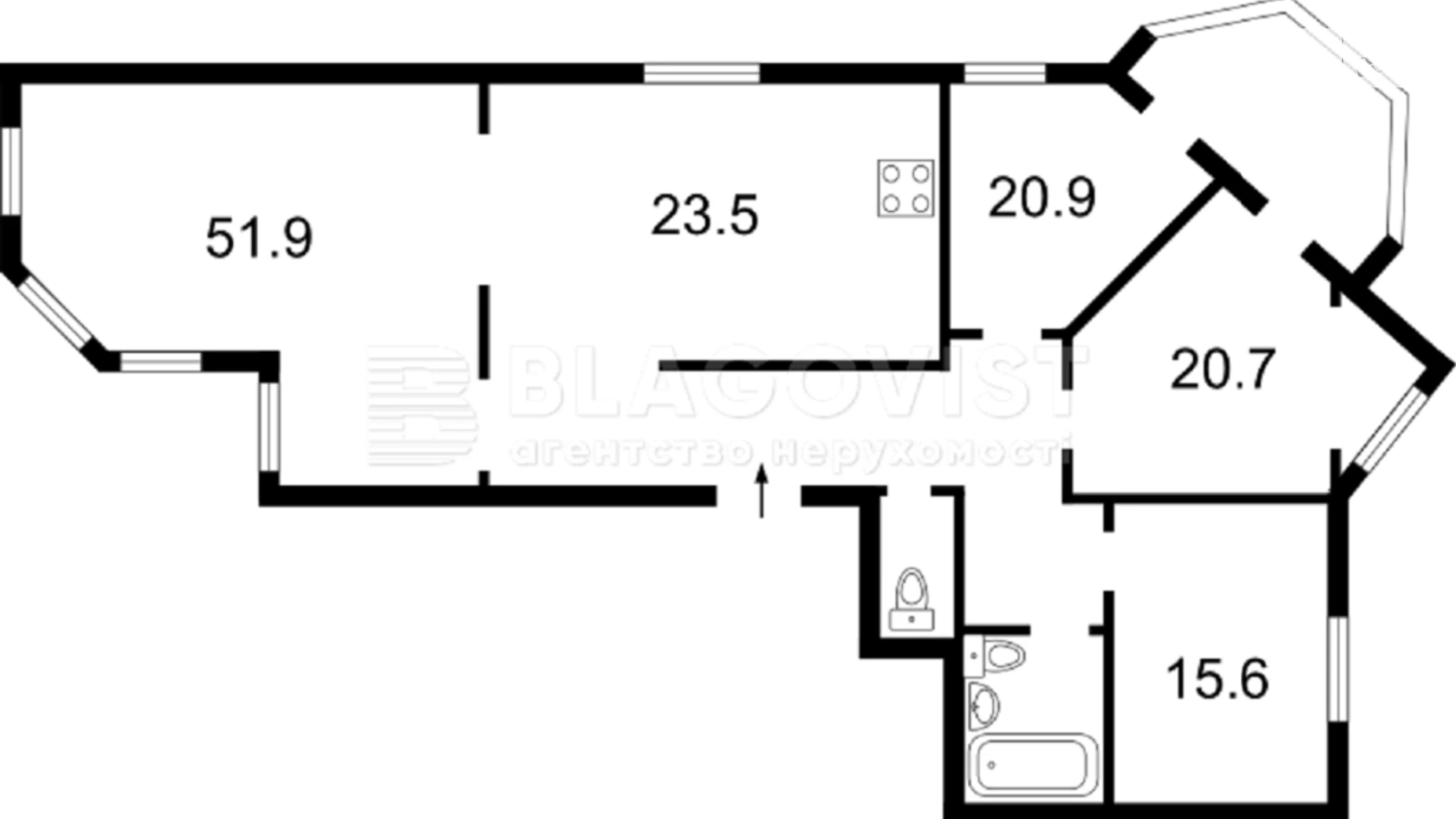 Продается 4-комнатная квартира 167 кв. м в Киеве, просп. Владимира Ивасюка, 24А