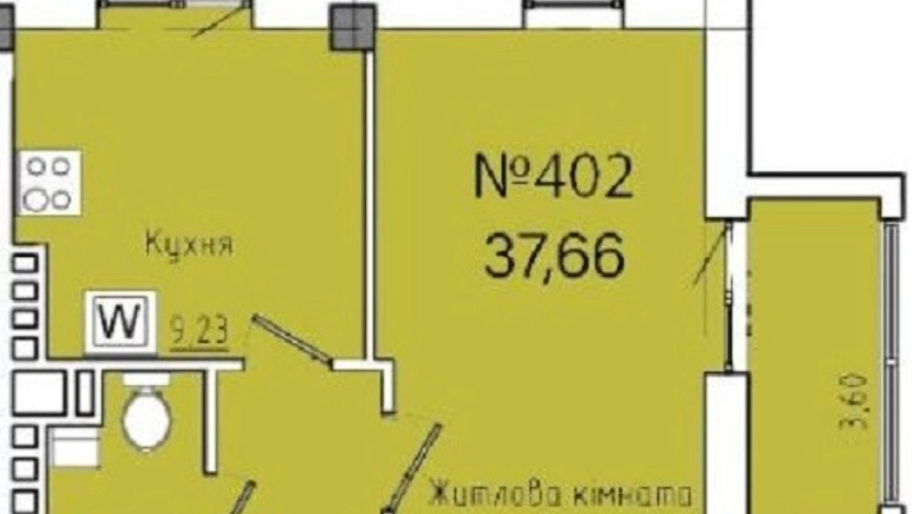 Продается 1-комнатная квартира 40 кв. м в Одессе, ул. Космонавтов - фото 3