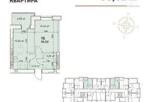 Продается 1-комнатная квартира 39 кв. м в Вышгороде