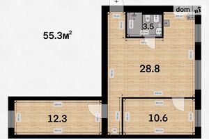 Продается 3-комнатная квартира 55.3 кв. м в Харькове