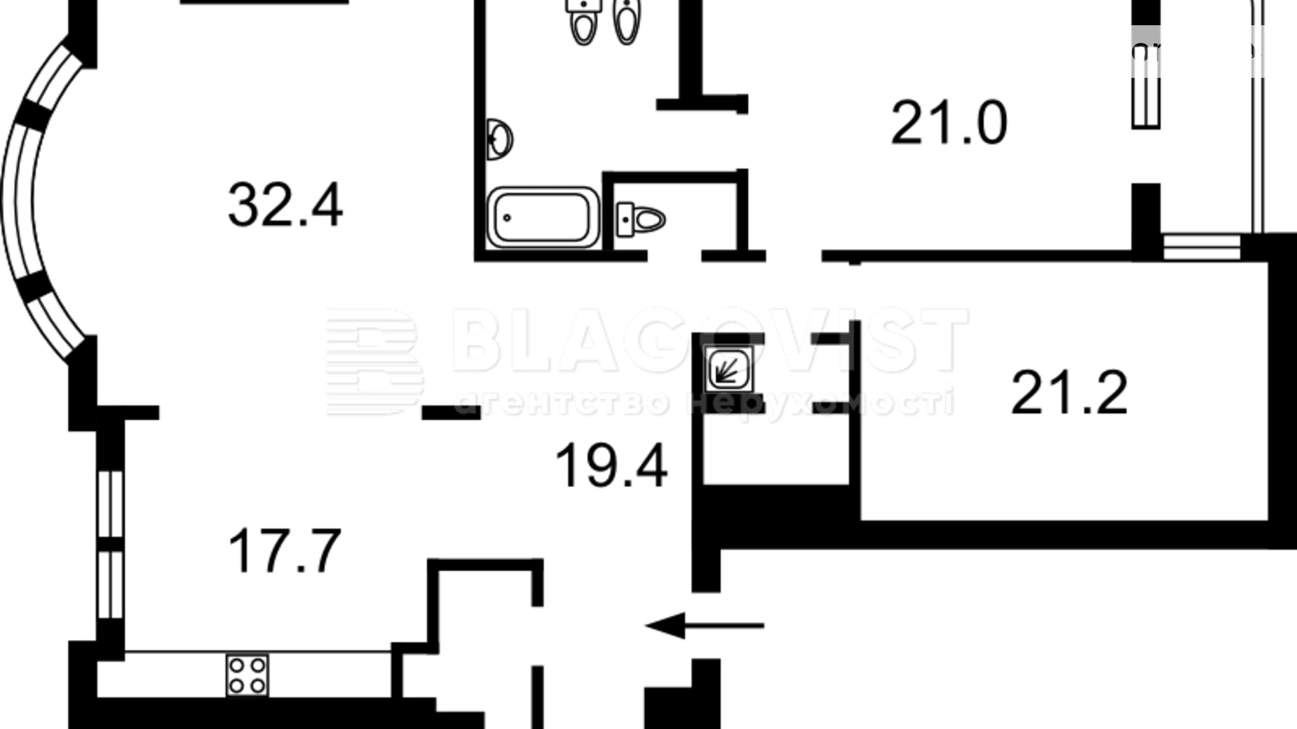 Продается 3-комнатная квартира 137 кв. м в Киеве, ул. Назаровская, 11