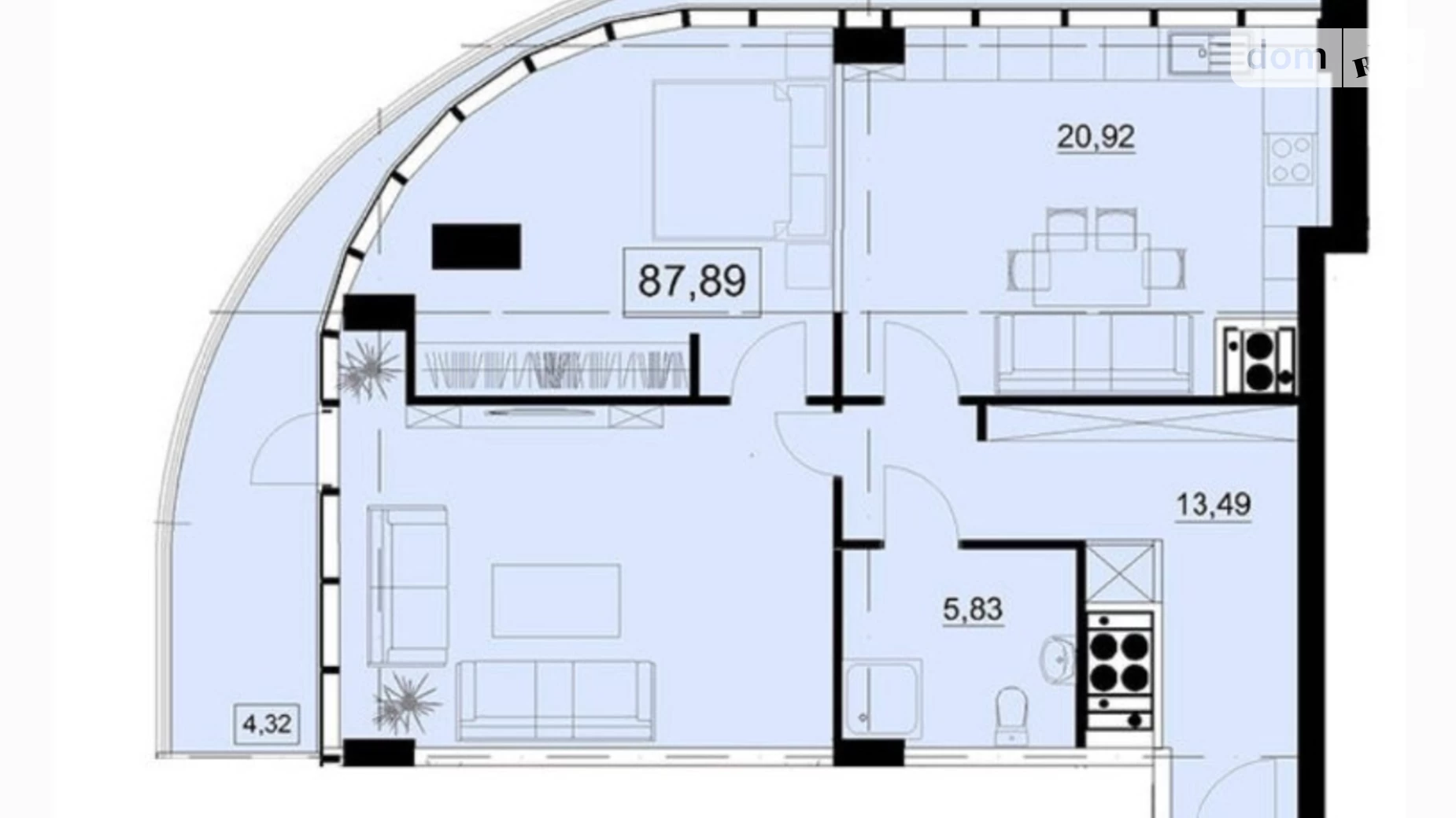 Продається 3-кімнатна квартира 92 кв. м у Одесі, плато Гагарінське - фото 2