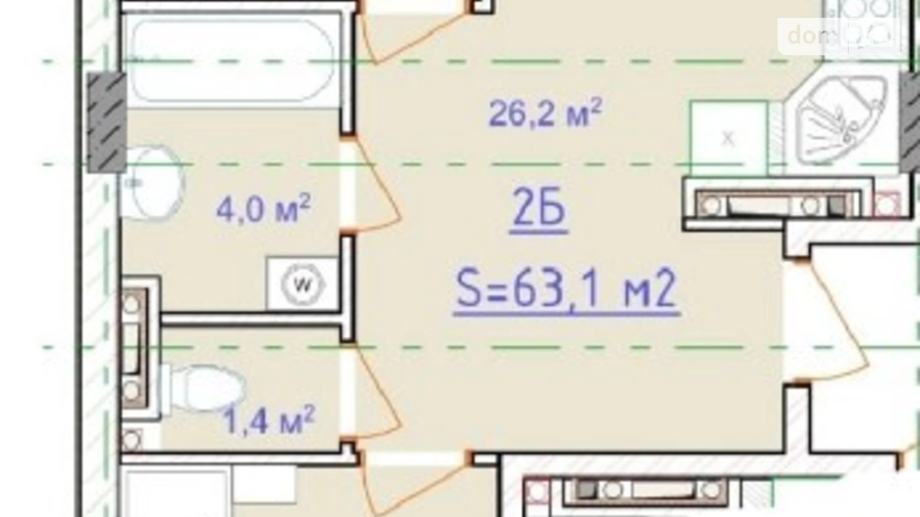 Продається 2-кімнатна квартира 41 кв. м у Одесі, вул. Академіка Вільямса