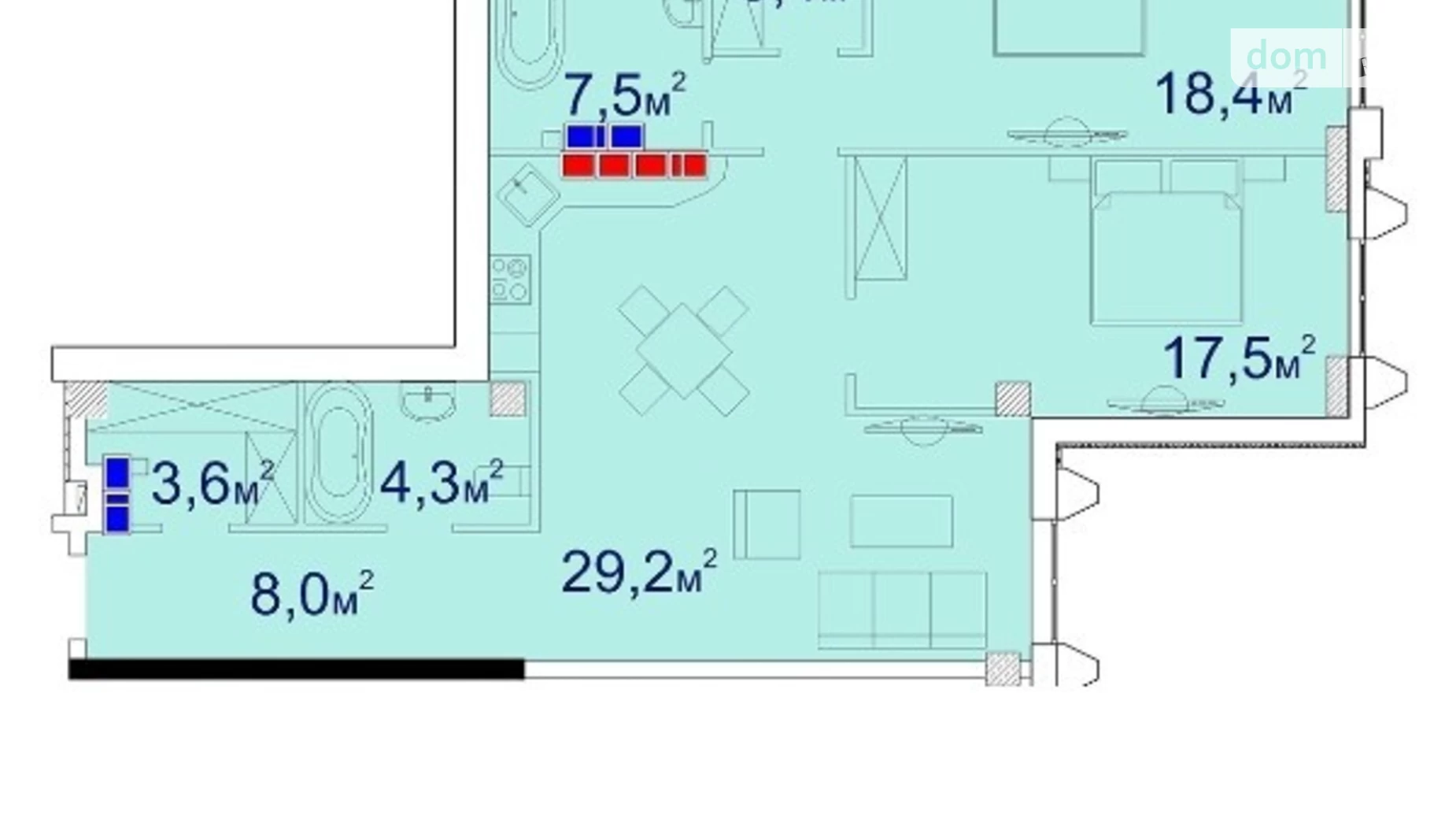 Продається 2-кімнатна квартира 96 кв. м у Одесі, вул. Велика Арнаутська