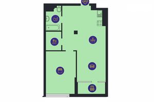 Продается 1-комнатная квартира 68 кв. м в Киеве