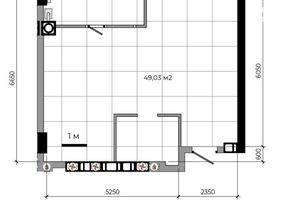 Продается 1-комнатная квартира 49.03 кв. м в Днепре