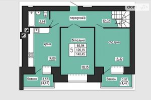 Продается 5-комнатная квартира 140.45 кв. м в Тернополе