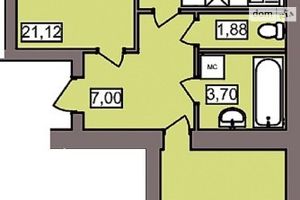 Продається 2-кімнатна квартира 73.6 кв. м у Хмельницькому