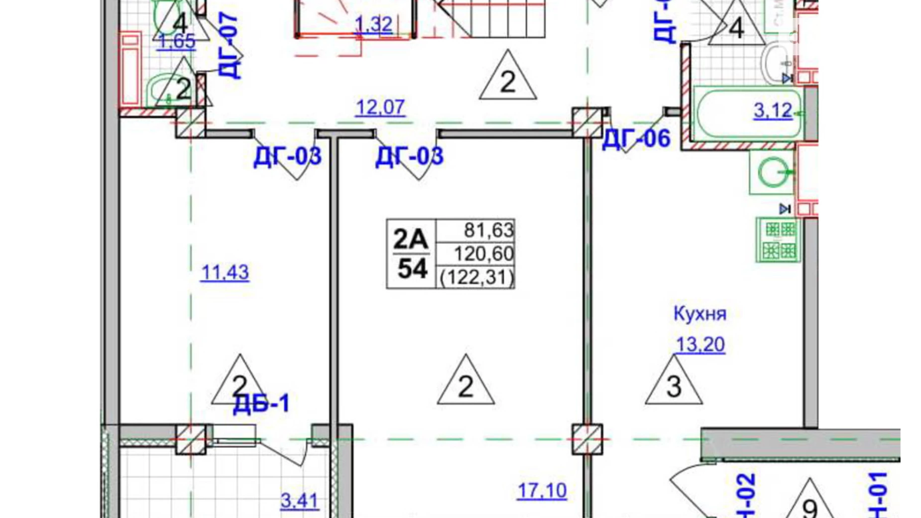 Продается 3-комнатная квартира 122.31 кв. м в Харькове, ул. Оренбургская, 9