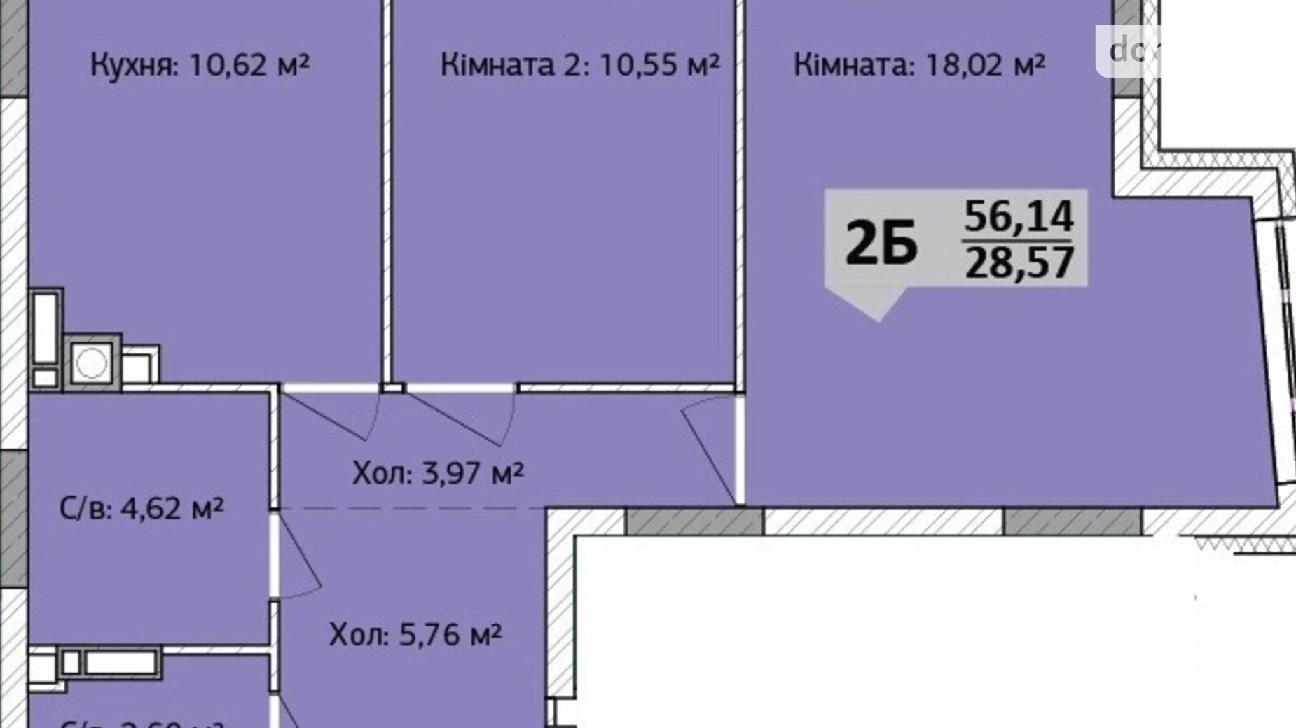Продается 2-комнатная квартира 57 кв. м в Ирпене, ул. Григория Сковороды, 34