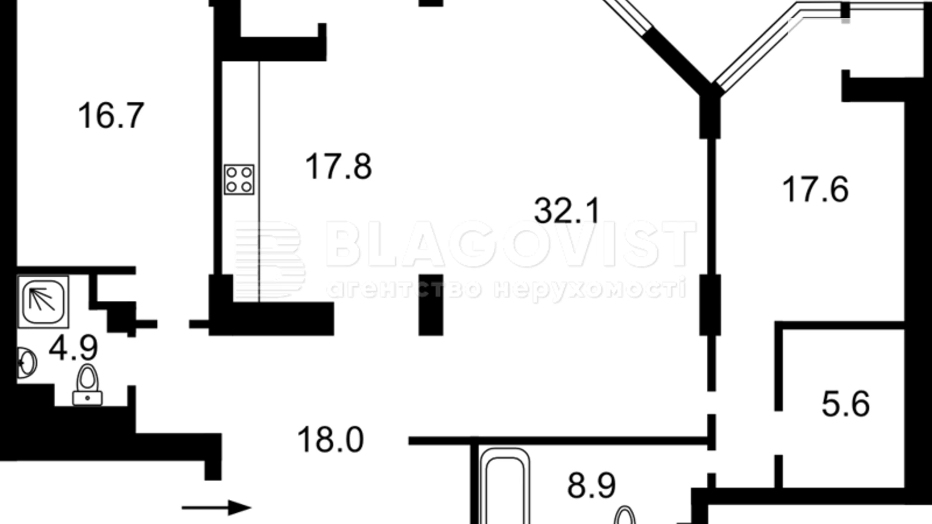 Продается 3-комнатная квартира 126 кв. м в Киеве, ул. Болсуновская, 2 - фото 4