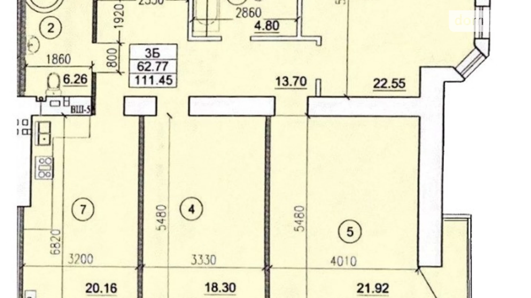 Продається 3-кімнатна квартира 108 кв. м у Одесі, вул. Базарна, 102