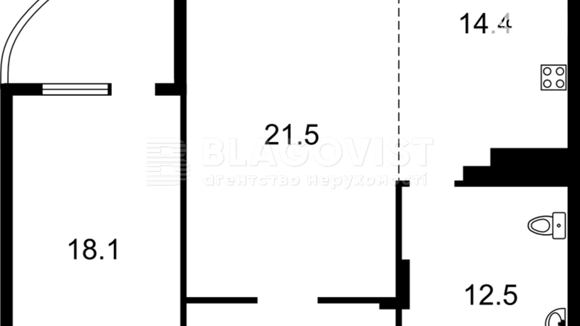 Продается 2-комнатная квартира 82.5 кв. м в Киеве, ул. Срибнокильская, 14А