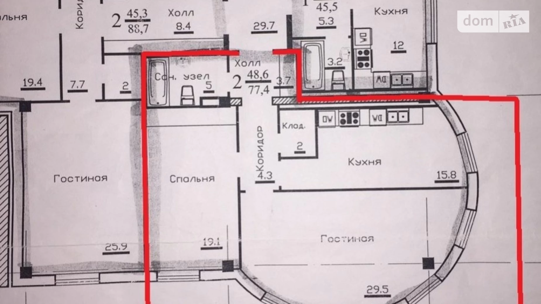 Продается 2-комнатная квартира 78 кв. м в Одессе, ул. Екатерининская, 90
