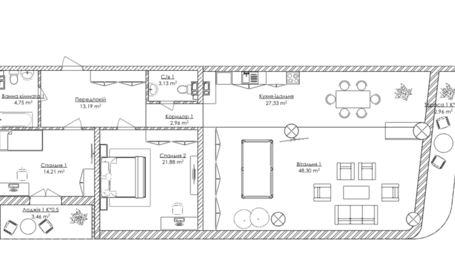 Продается 3-комнатная квартира 135 кв. м в Одессе, бул. Французский, 63/65 - фото 3