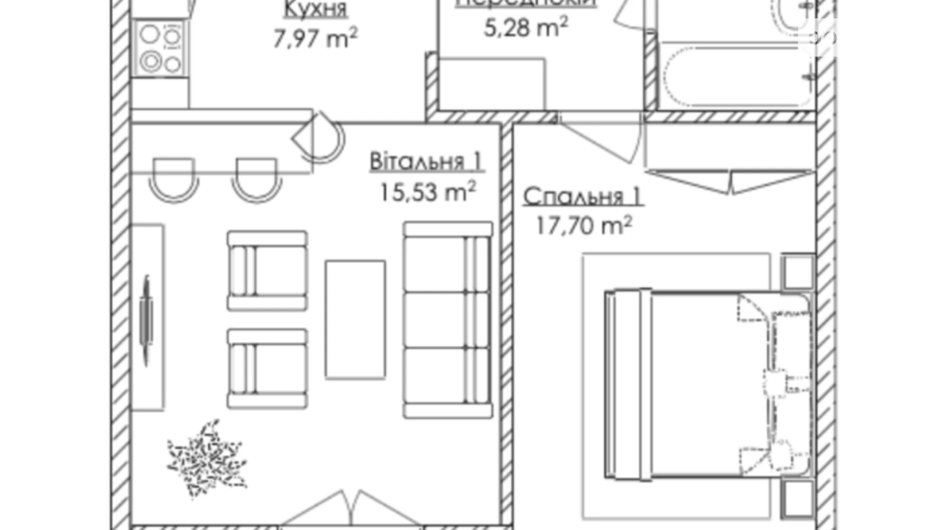 Продається 1-кімнатна квартира 53 кв. м у Одесі, бул. Французький, 63/65 - фото 3