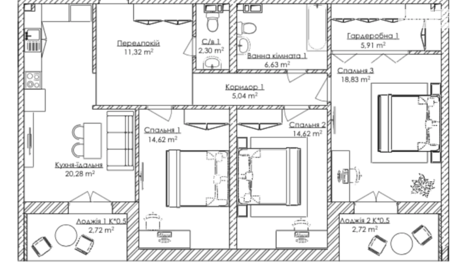 Продается 3-комнатная квартира 105 кв. м в Одессе, бул. Французский, 63/65 - фото 2