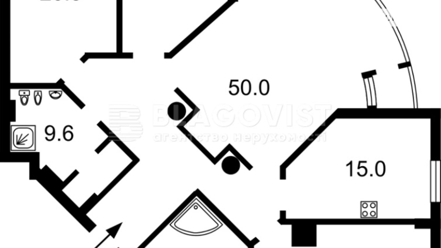 Продается 4-комнатная квартира 159.3 кв. м в Киеве, ул. Жилянская, 59