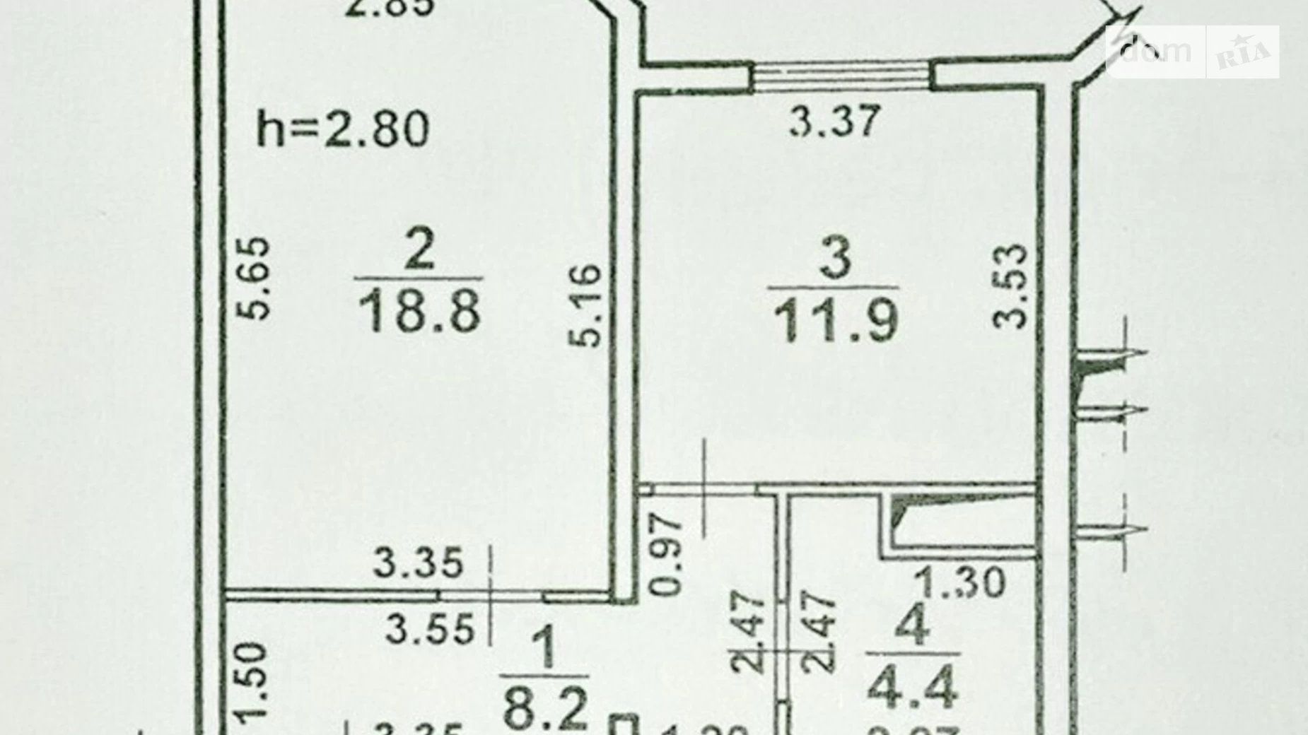 Продается 1-комнатная квартира 43.5 кв. м в Одессе, ул. Дюковская, 6