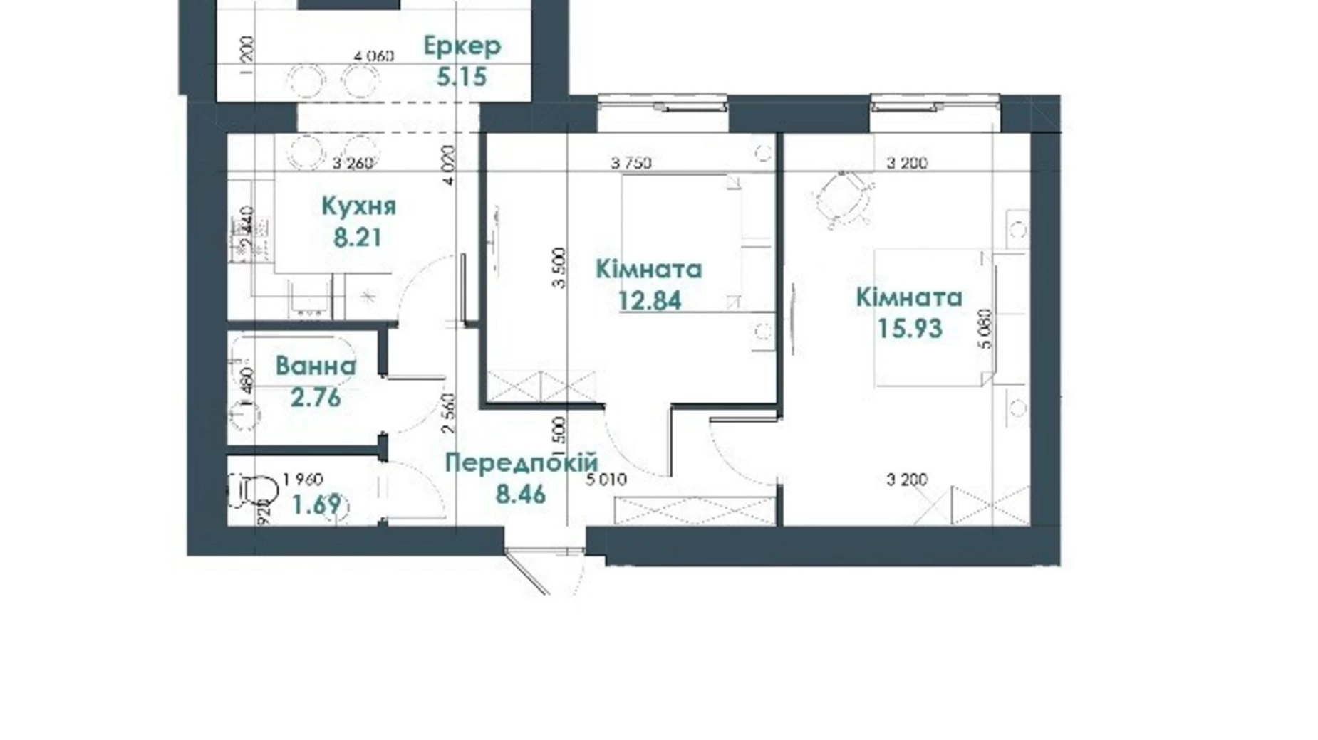 Продается 1-комнатная квартира 55 кв. м в Ирпене, ул. Павла Глазового(Олега Кошевого), 15