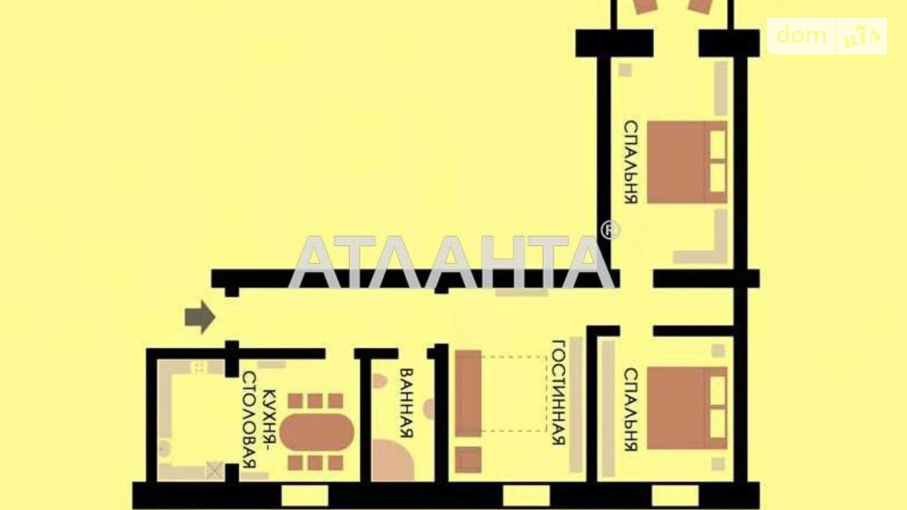 Продается 3-комнатная квартира 80 кв. м в Одессе, ул. Дерибасовская