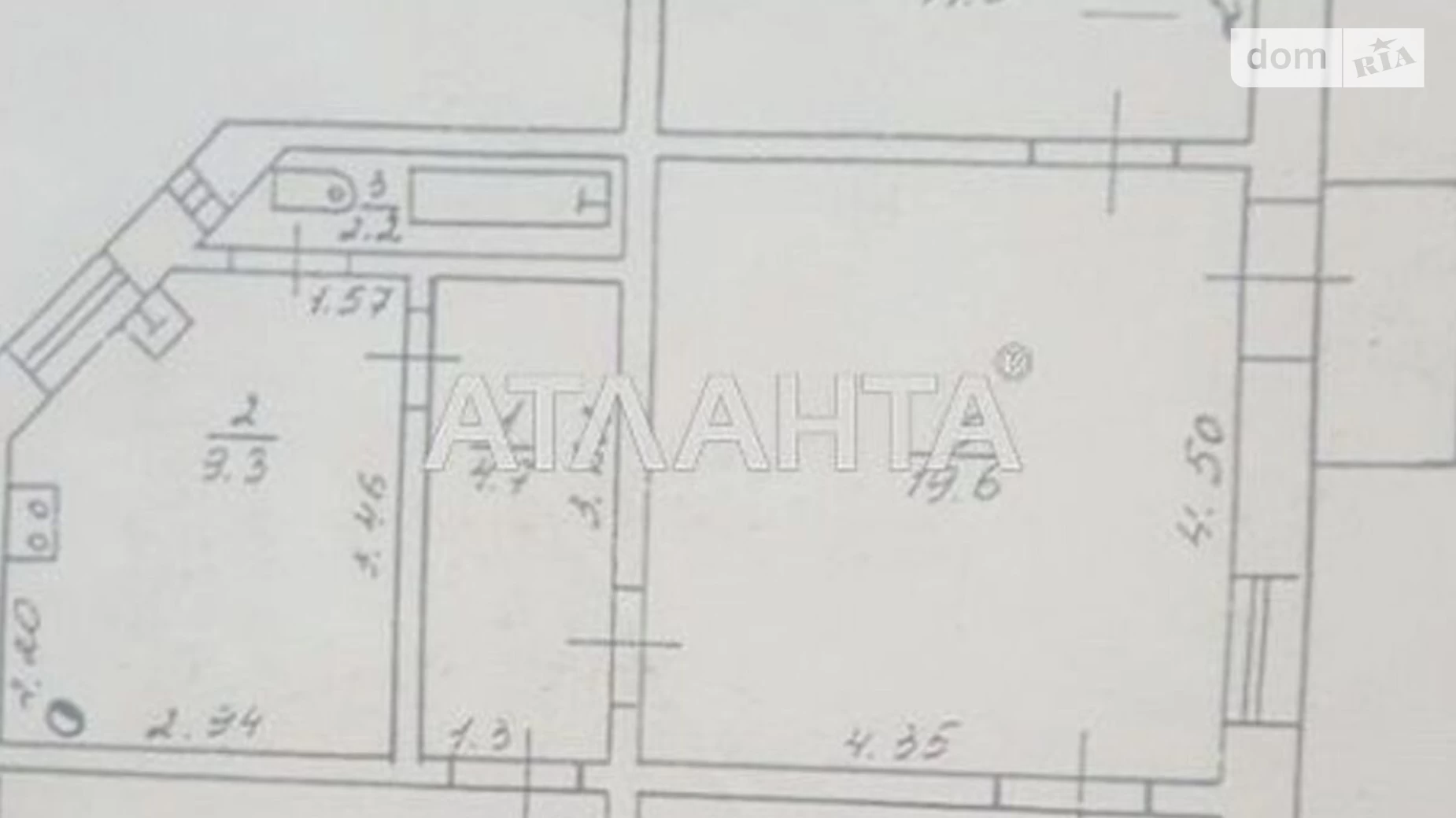 Продается 3-комнатная квартира 57.7 кв. м в Одессе, ул. Разумовская