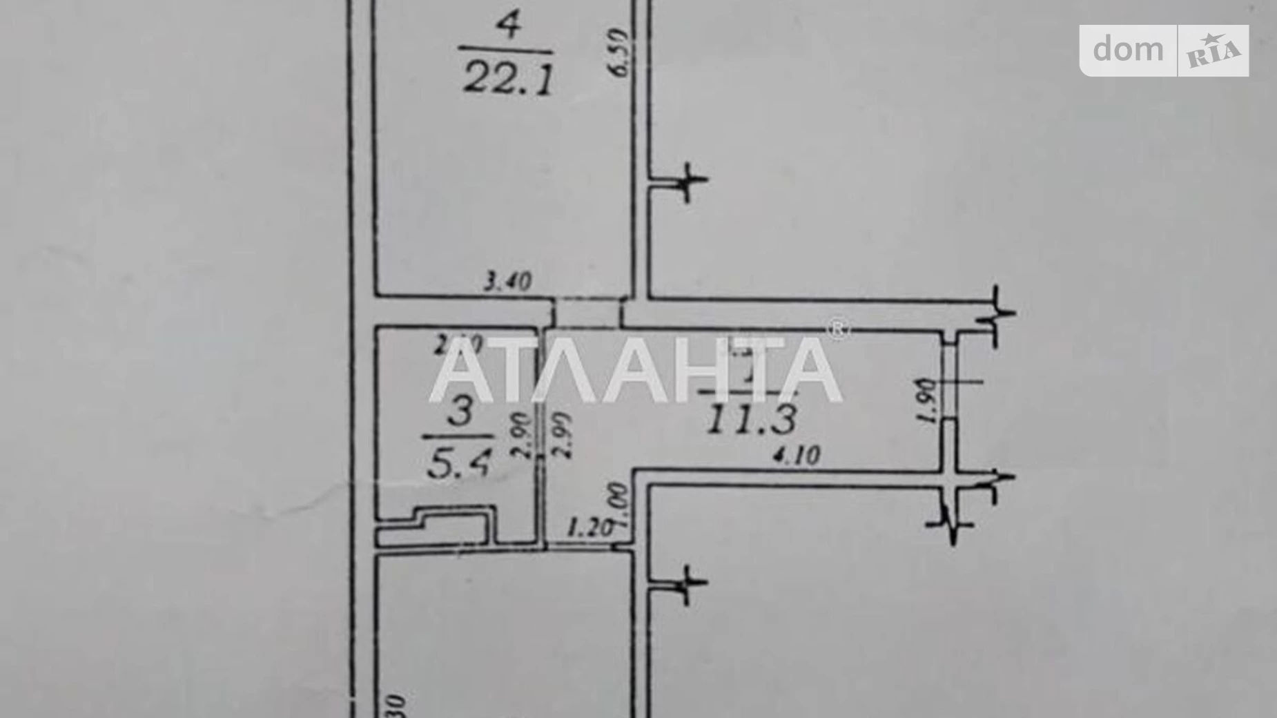 Продается 1-комнатная квартира 57.9 кв. м в Одессе, пер. Аркадиевский, 9/1 - фото 2