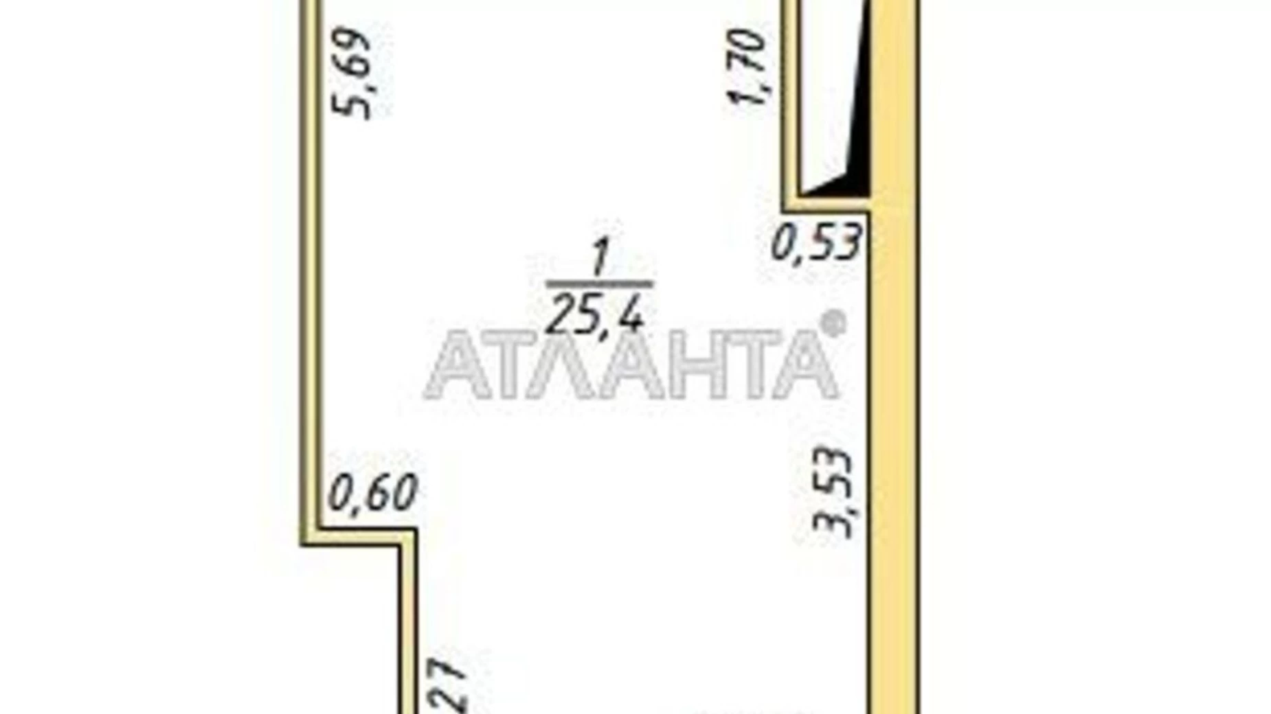 Продається 1-кімнатна квартира 30 кв. м у Одесі, вул. Люстдорфська дорога, 55К