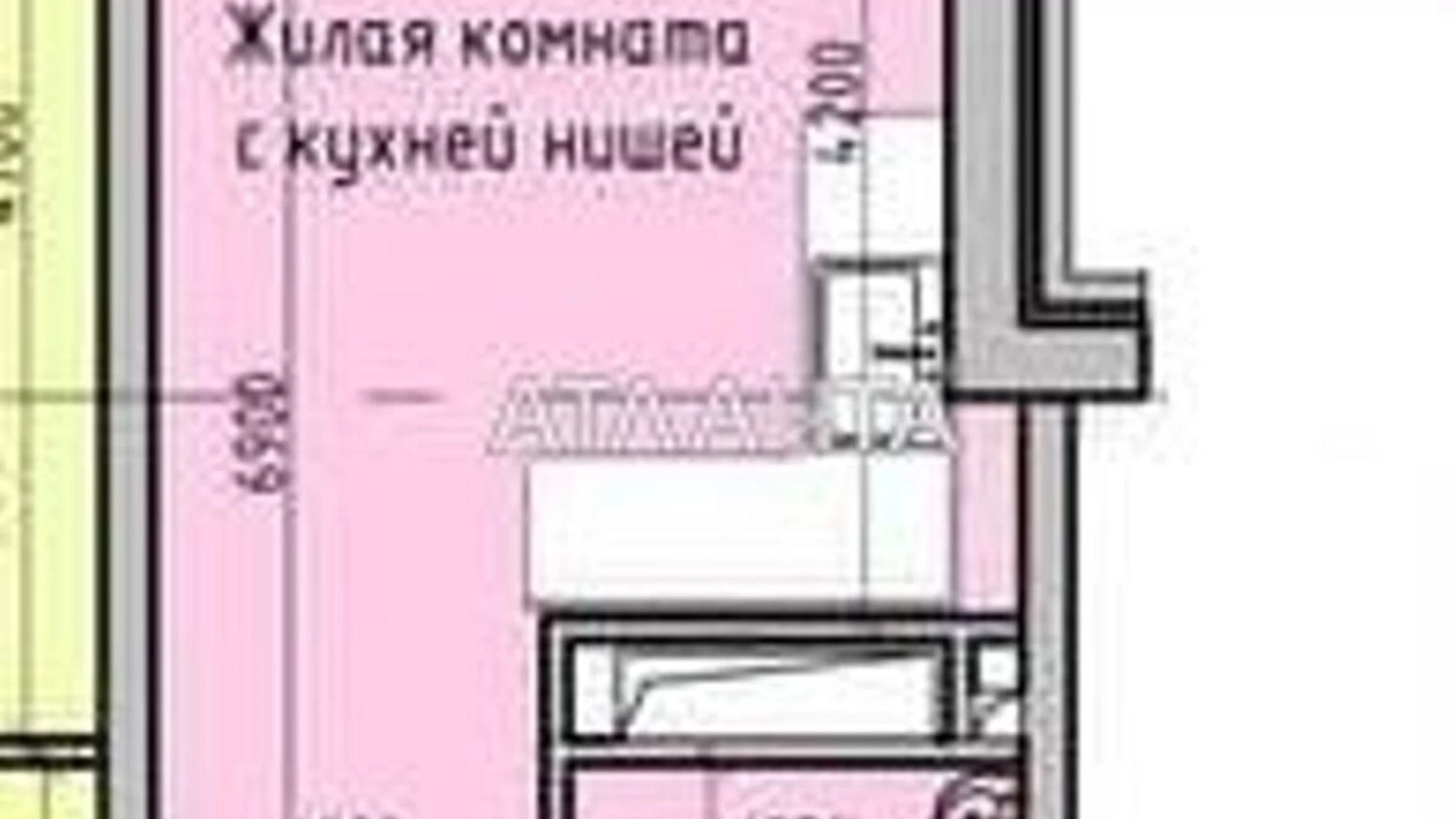 Продается 1-комнатная квартира 22.96 кв. м в Одессе, ул. Радостная
