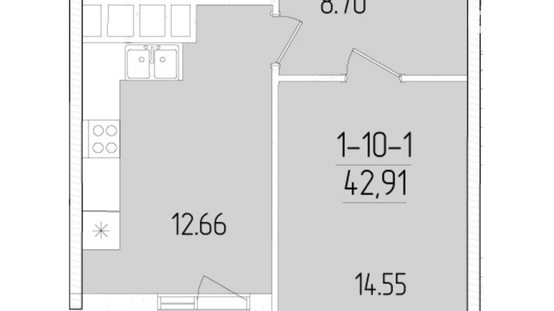 Продается 1-комнатная квартира 44 кв. м в Одессе, ул. Краснова - фото 3