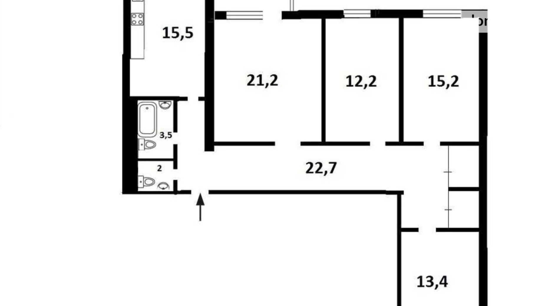 Продается 4-комнатная квартира 113 кв. м в Киеве, ул. Гетмана Павла Скоропадского(Льва Толстого), 23 - фото 2