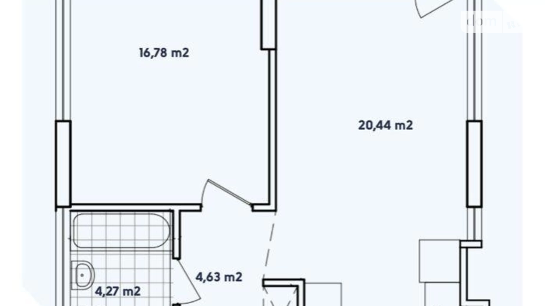 Продается 1-комнатная квартира 50 кв. м в Киеве, просп. Правды, 41