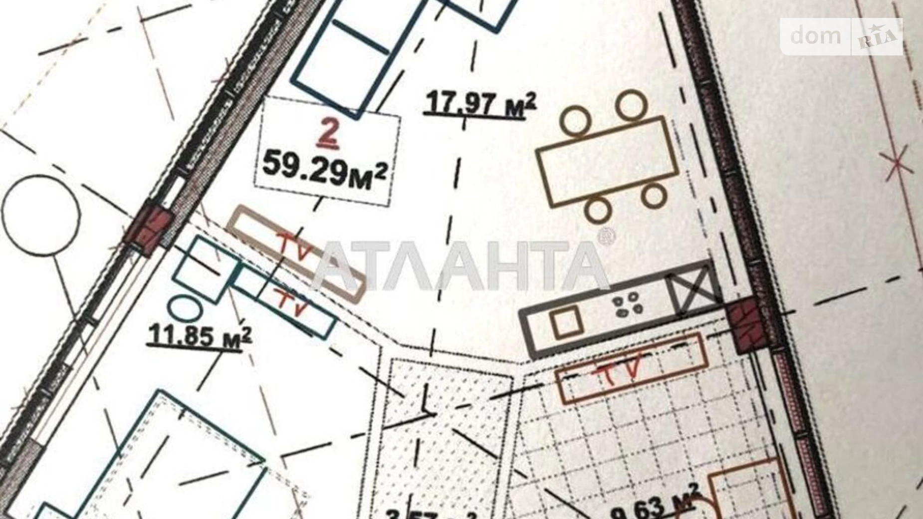 Продается 2-комнатная квартира 62.4 кв. м в Одессе, ул. Леваневского