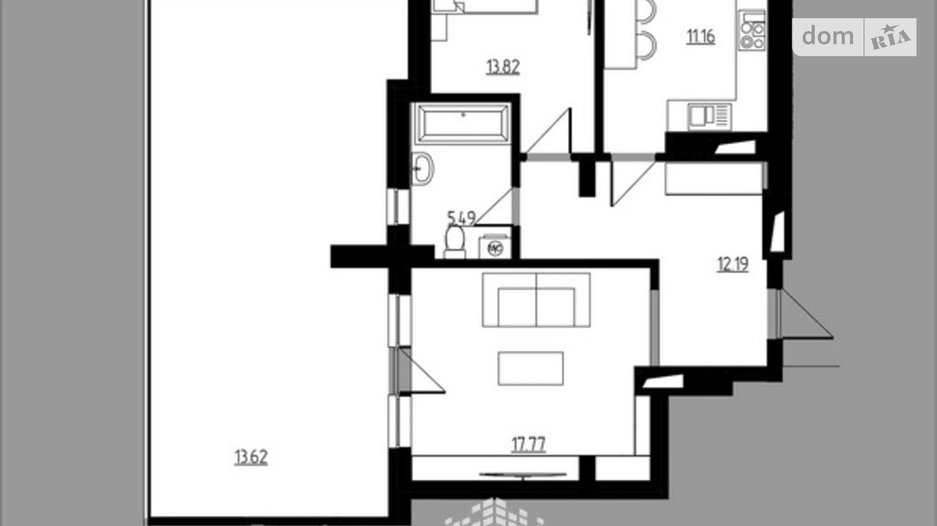 Продается 2-комнатная квартира 75.5 кв. м в Ужгороде, ул. Сечени