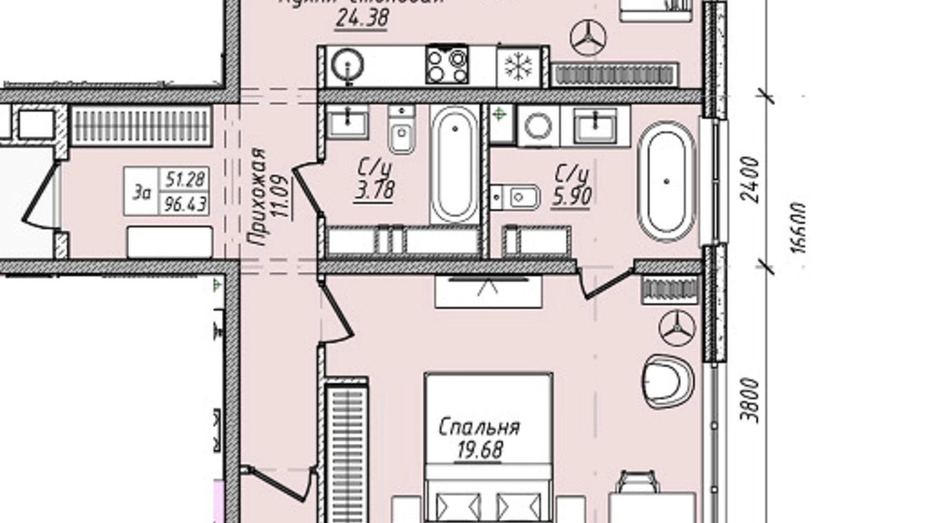 Продается 3-комнатная квартира 97 кв. м в Одессе, ул. Канатная - фото 5