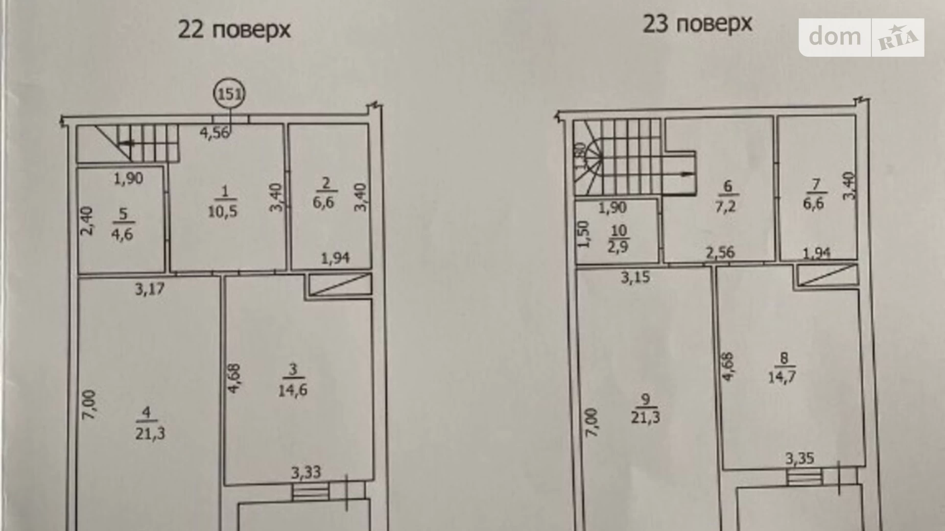 Продається 3-кімнатна квартира 114 кв. м у Одесі, плато Гагарінське