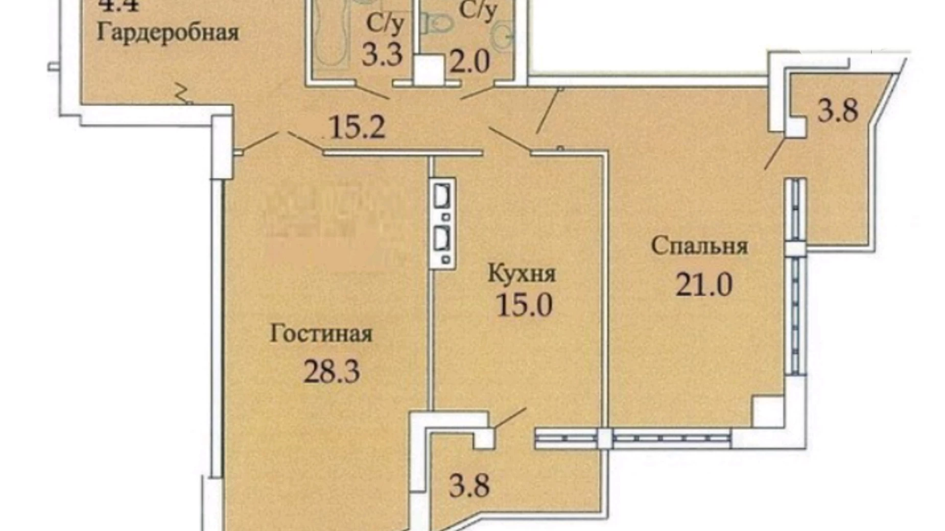 Продається 2-кімнатна квартира 105 кв. м у Одесі, вул. Люстдорфська дорога