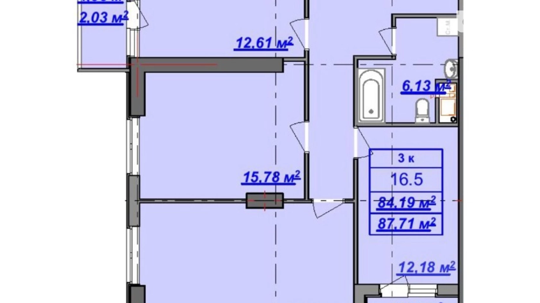 Продается 3-комнатная квартира 88 кв. м в Одессе, ул. Дача Ковалевского - фото 2