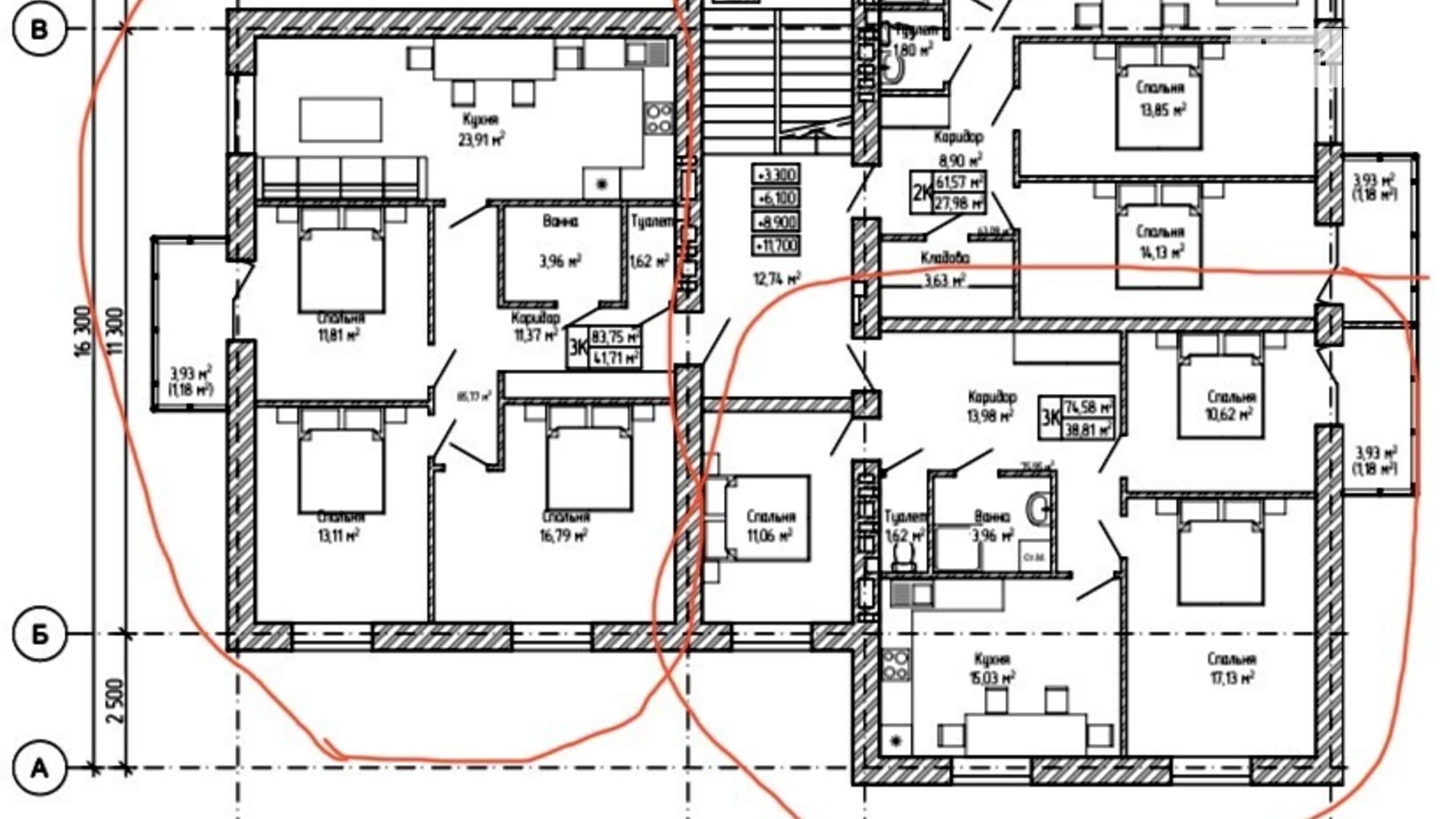 Продается 2-комнатная квартира 61.57 кв. м в Черткове, ул. Независимости - фото 2