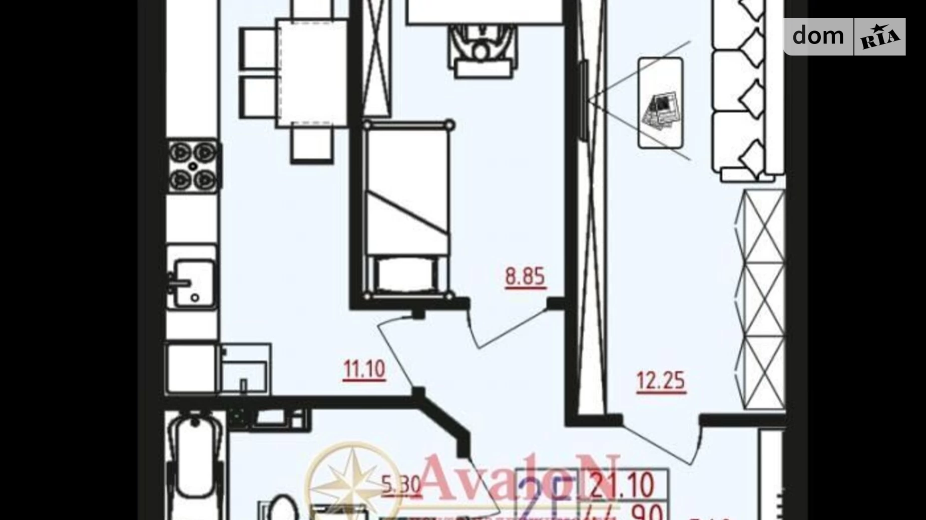 Продается 2-комнатная квартира 44.9 кв. м в Одессе, ул. Марсельская, 31/1