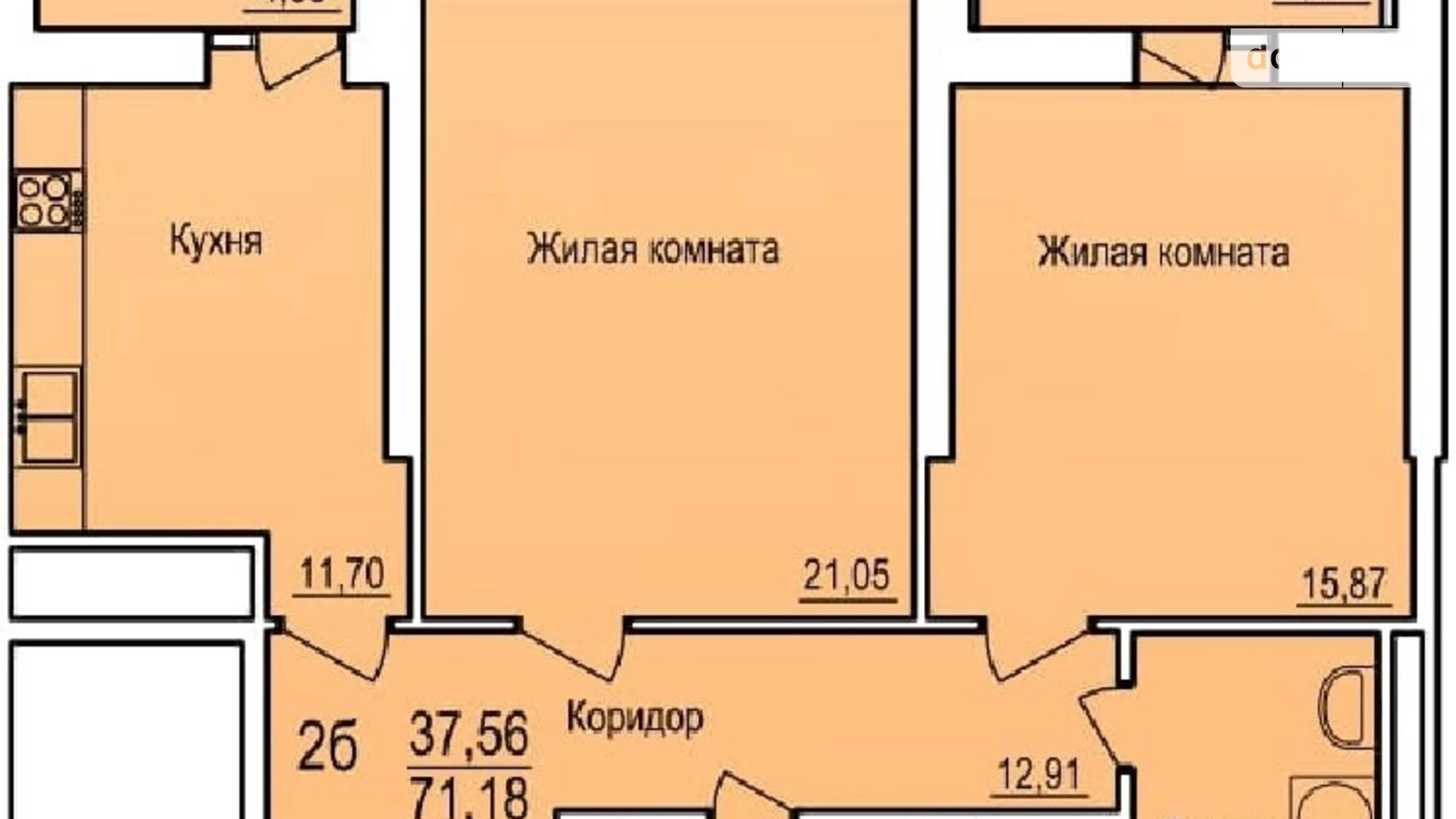 Продается 2-комнатная квартира 71 кв. м в Одессе, Фонтанская дор. - фото 2